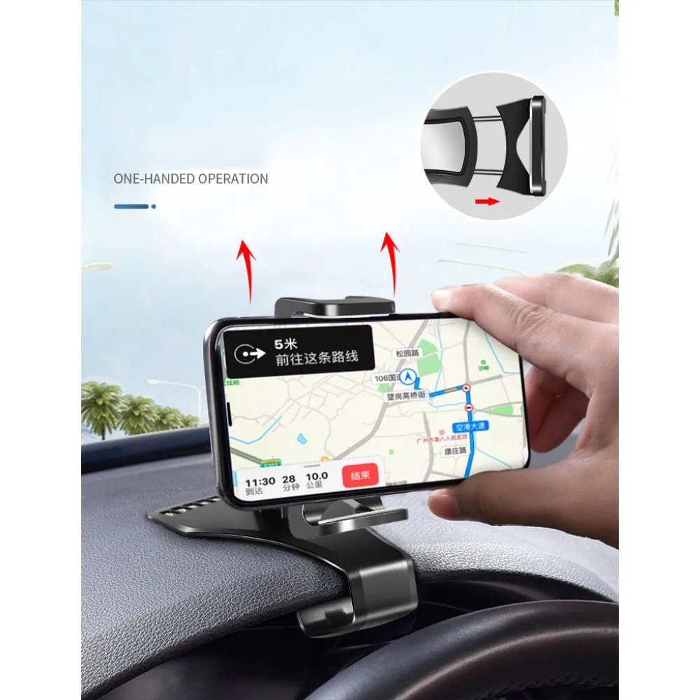 3 in 1 Car GPS Smartphone Holder: Dashboard / Visor Clamp   AC Grid Clip for Coolpad 5219, Blazers 4 - Black