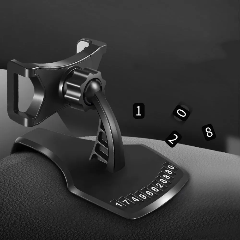 3 in 1 Car GPS Smartphone Holder: Dashboard / Visor Clamp   AC Grid Clip for Coolpad 5219, Blazers 4 - Black