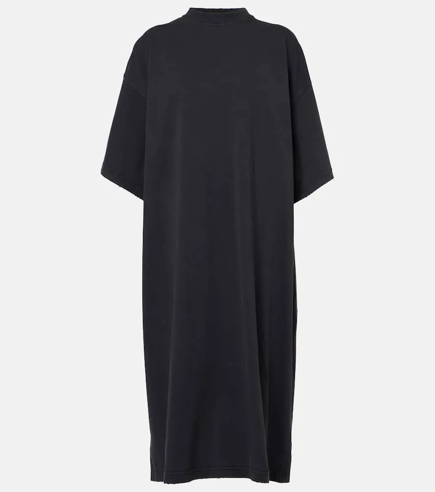 Balenciaga Logo cotton jersey midi dress