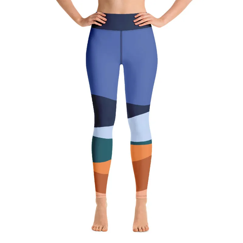 Bottom Time Eco-Friendly Dive Leggings, Swim Pants, Sunset, sets
