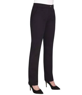 Brook Taverner Ladies Houston Slim Leg Chino Trousers | Black