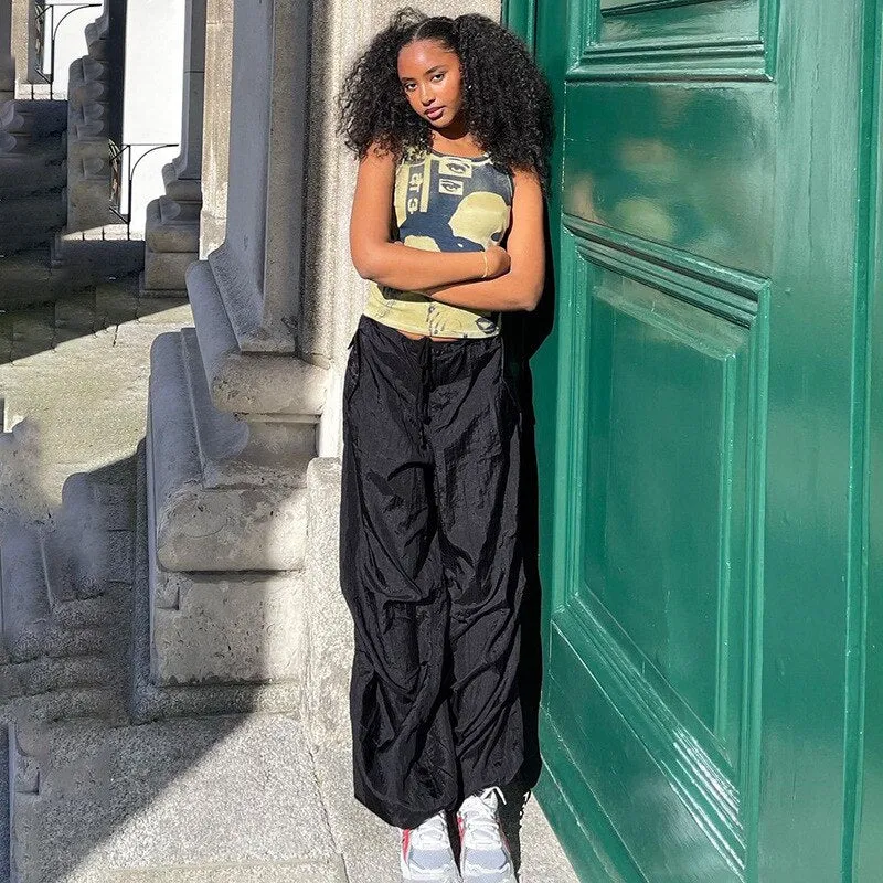 Casual Cargo Parachute Pants