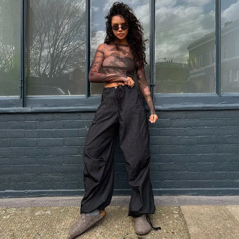 Casual Cargo Parachute Pants