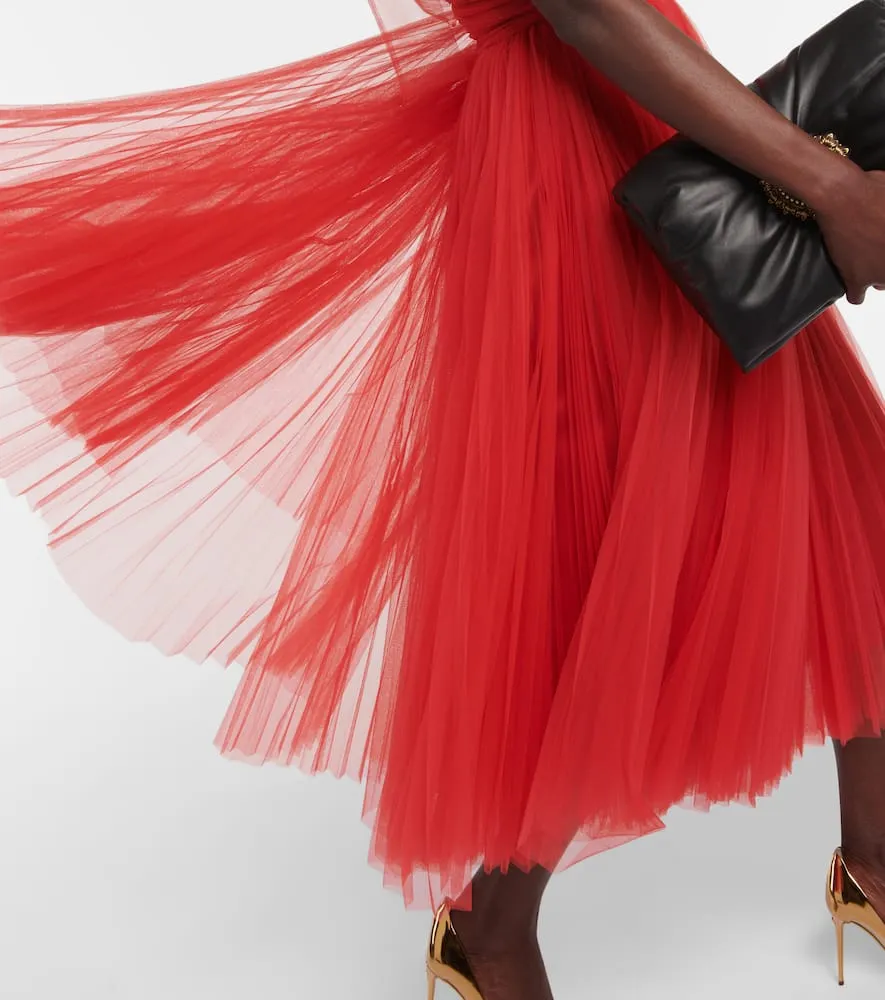 Dolce&Gabbana Halter-neck tulle midi dress