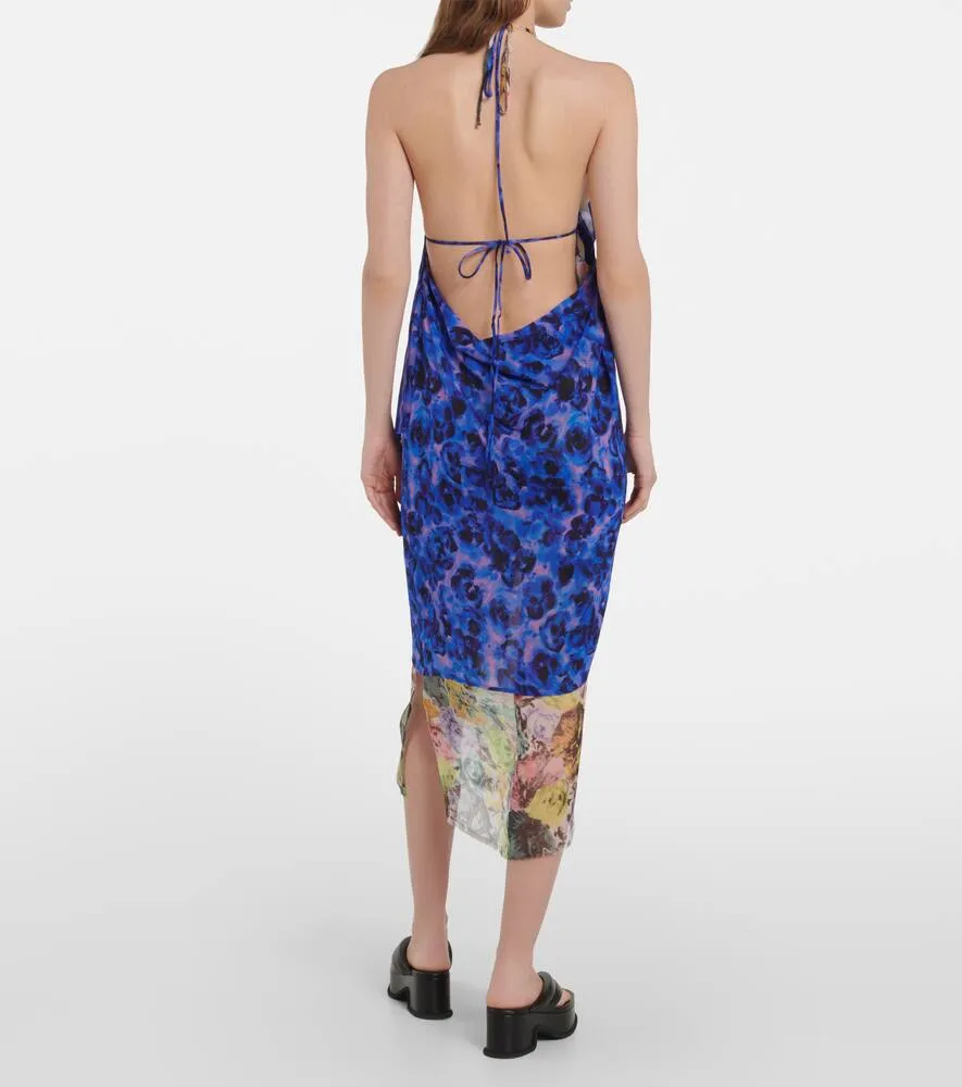 Dries Van Noten Floral one-shoulder midi dress