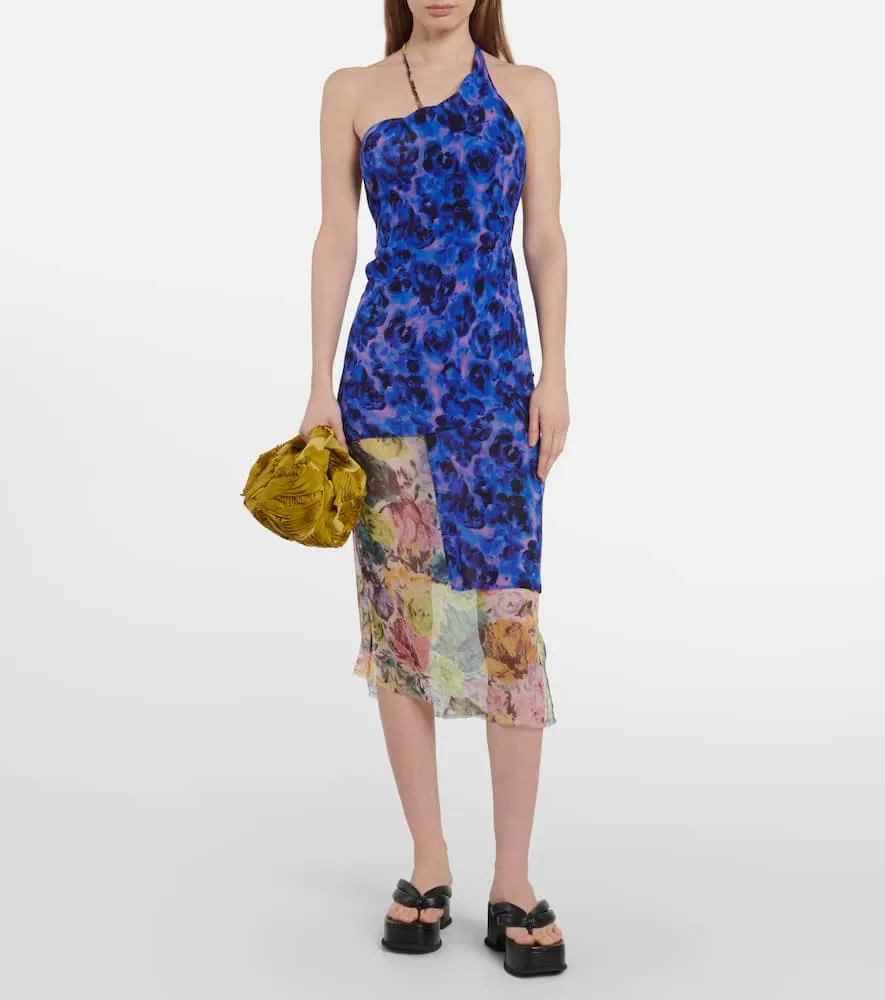 Dries Van Noten Floral one-shoulder midi dress