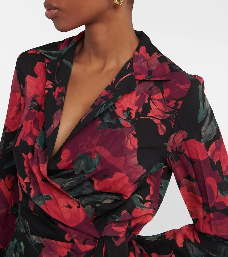 Dries Van Noten Floral wrap midi dress