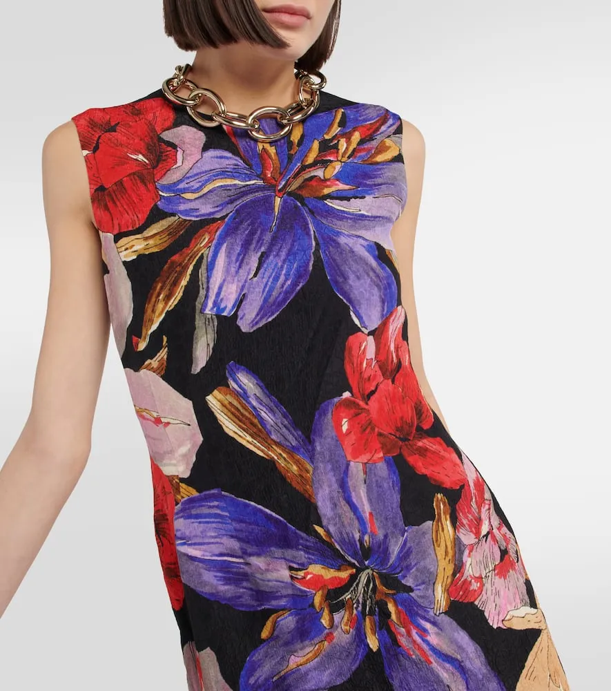 Dries Van Noten Satin midi dress