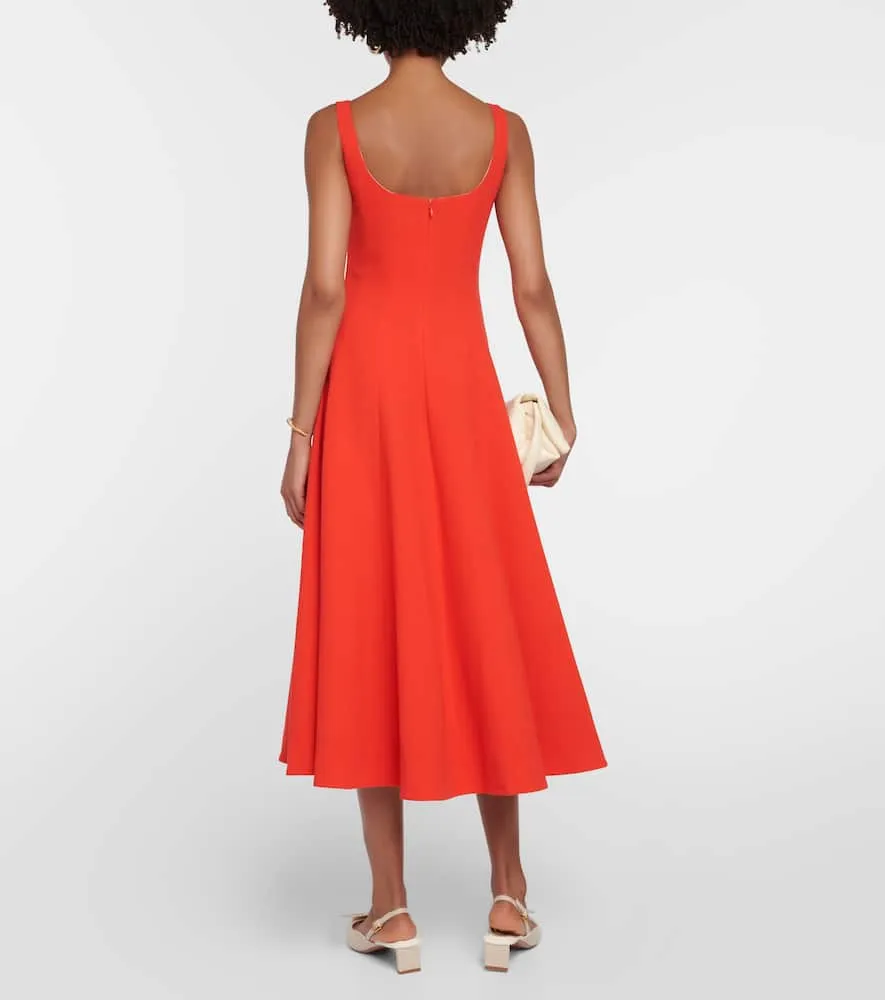 Emilia Wickstead Collins wool crêpe midi dress