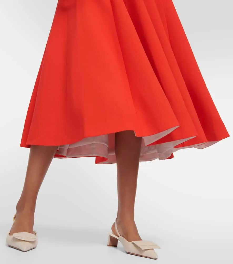 Emilia Wickstead Collins wool crêpe midi dress