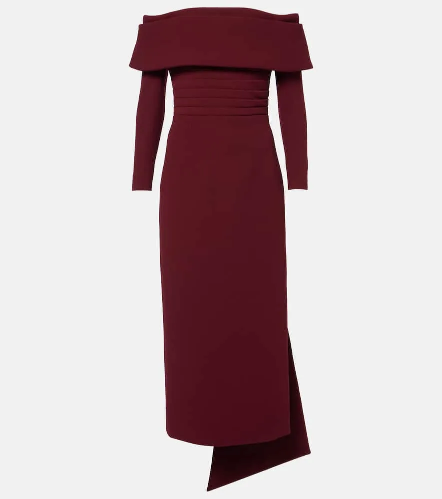 Emilia Wickstead Derika off-shoulder cr√É¬™pe midi dress