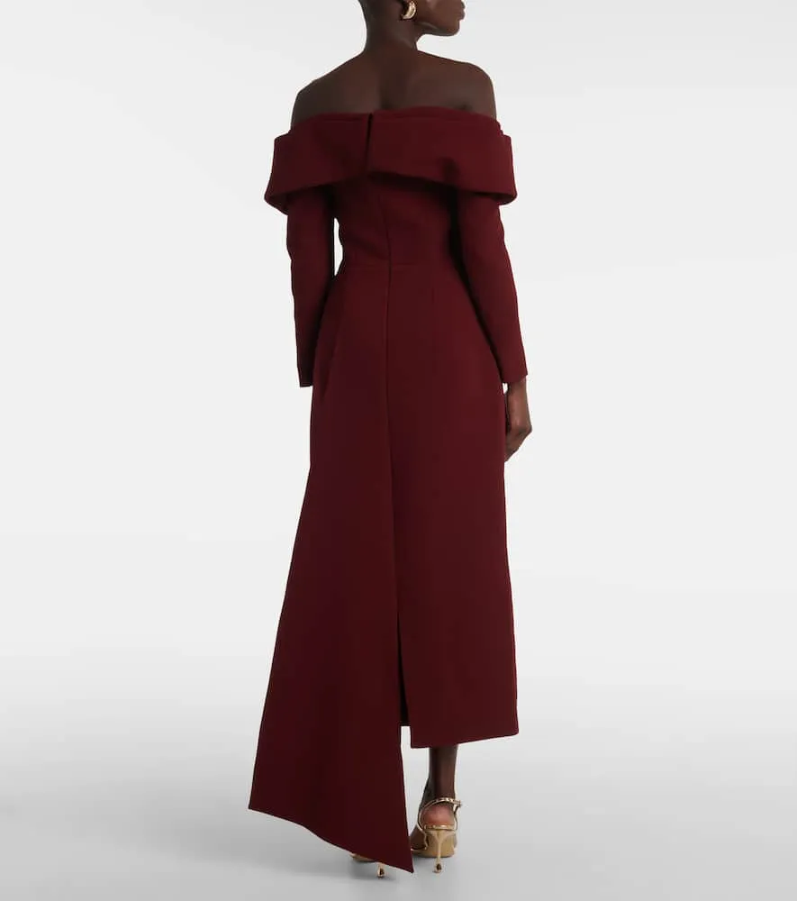 Emilia Wickstead Derika off-shoulder cr√É¬™pe midi dress