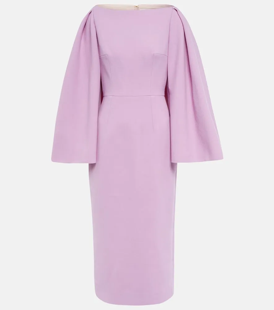 Emilia Wickstead Switzy cape wool crêpe midi dress