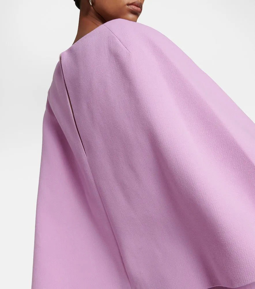 Emilia Wickstead Switzy cape wool crêpe midi dress