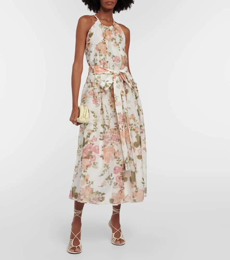 Erdem Zinnia floral cotton and silk midi dress