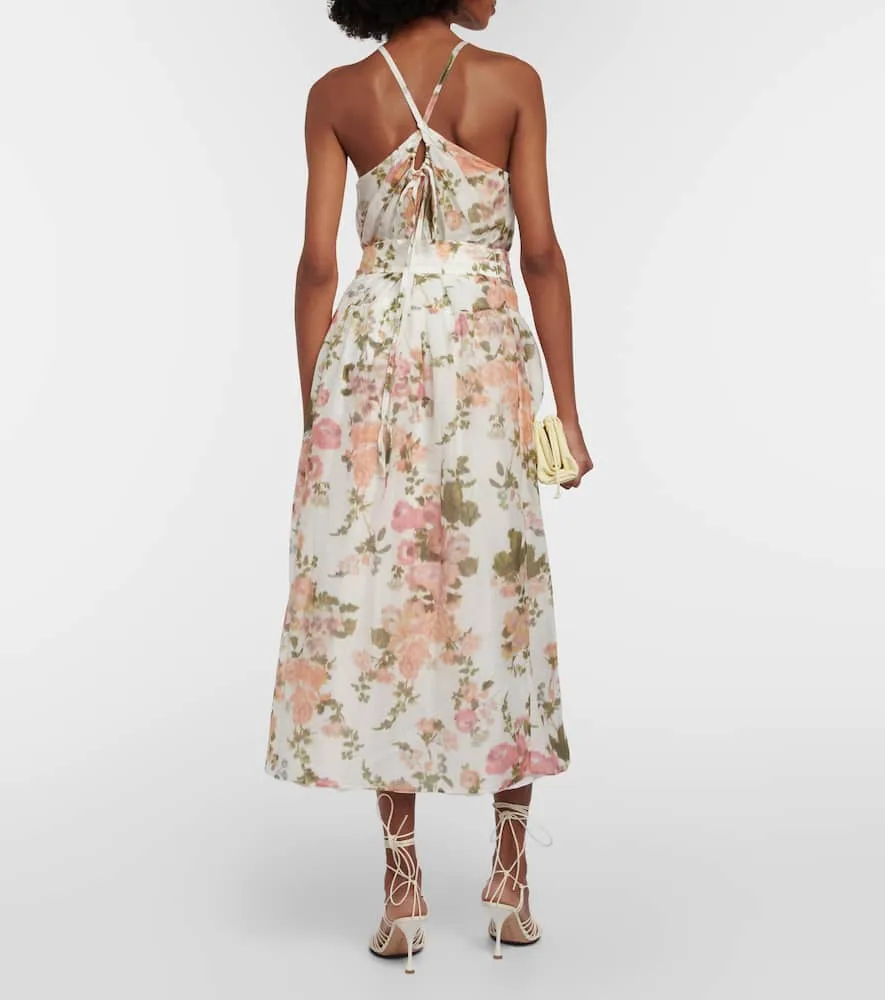 Erdem Zinnia floral cotton and silk midi dress