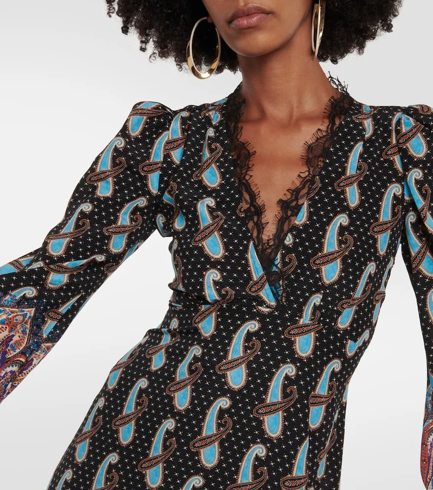 Etro Paisley silk midi dress