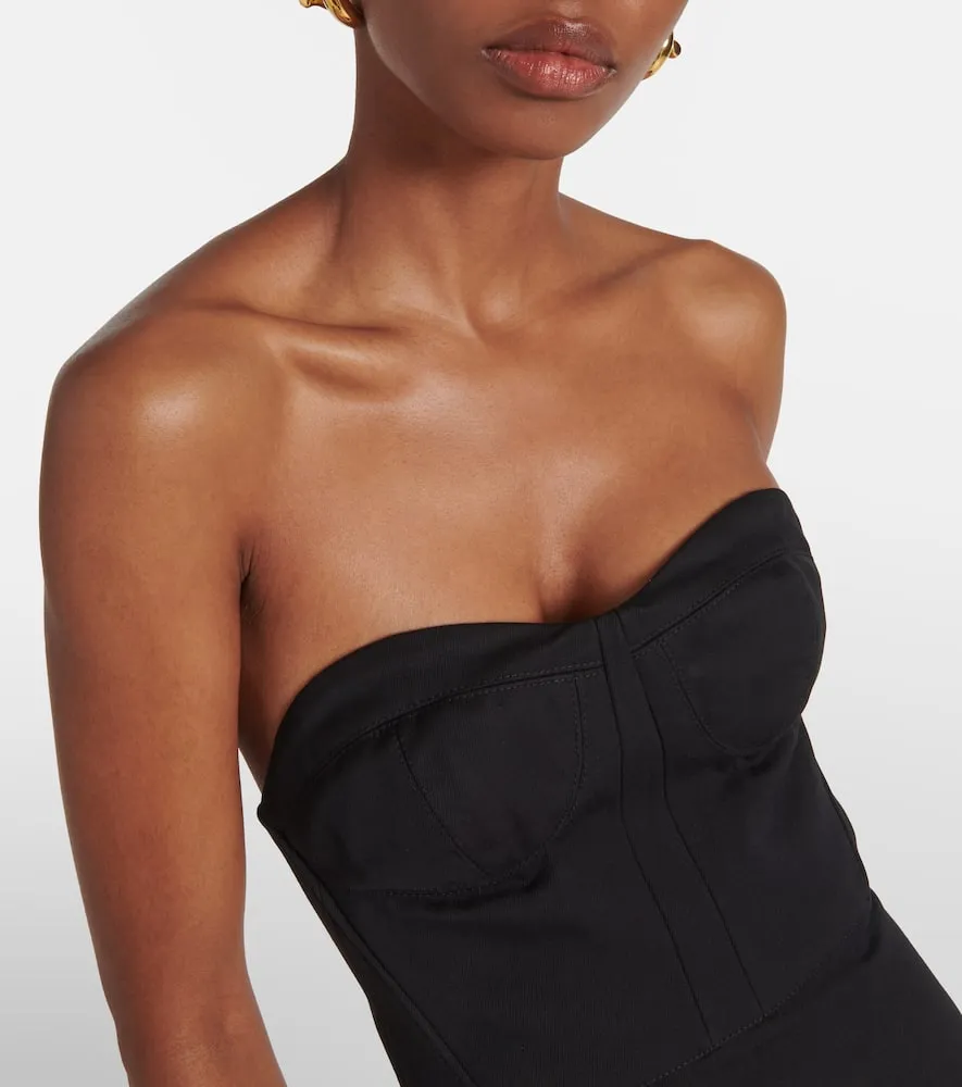 Fforme Jett cotton and wool corset dress
