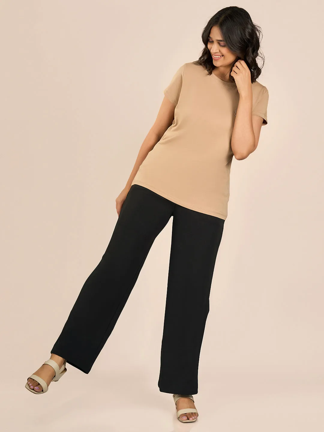 Light Brown MK Solid T-Shirt