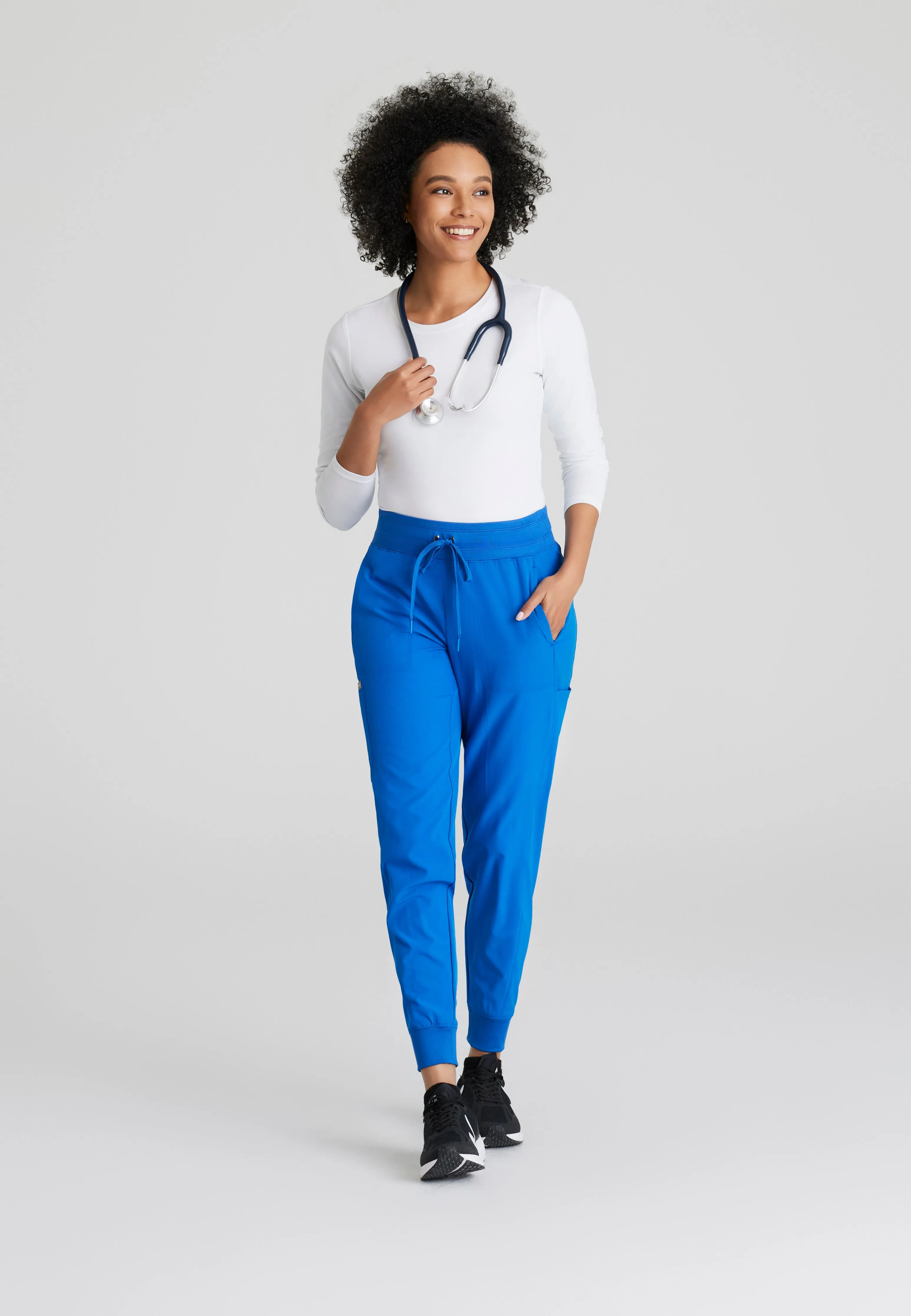 Lyric 6-Pocket Knit Waistband and Cuff Jogger Scrub Pant