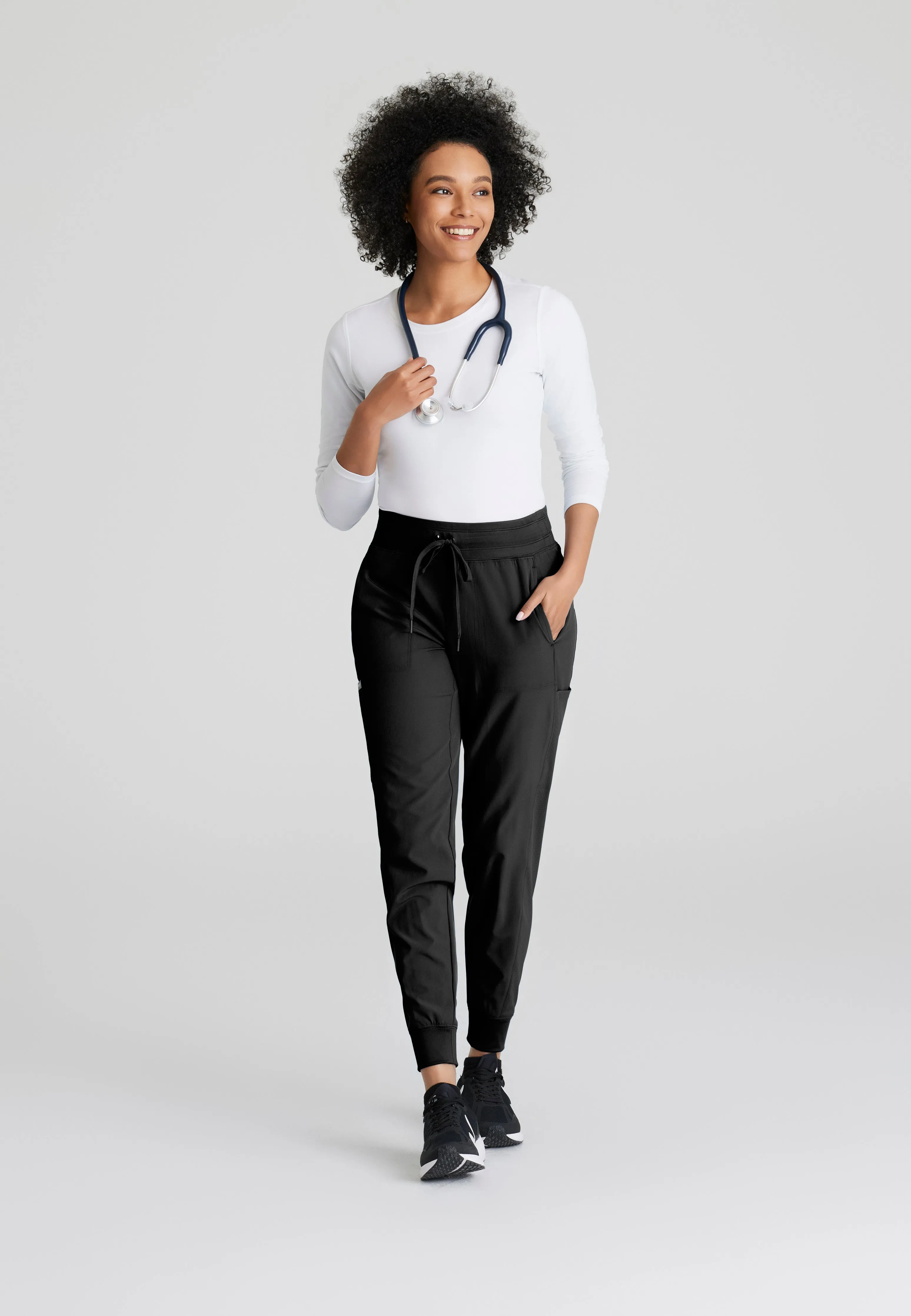 Lyric 6-Pocket Knit Waistband and Cuff Jogger Scrub Pant