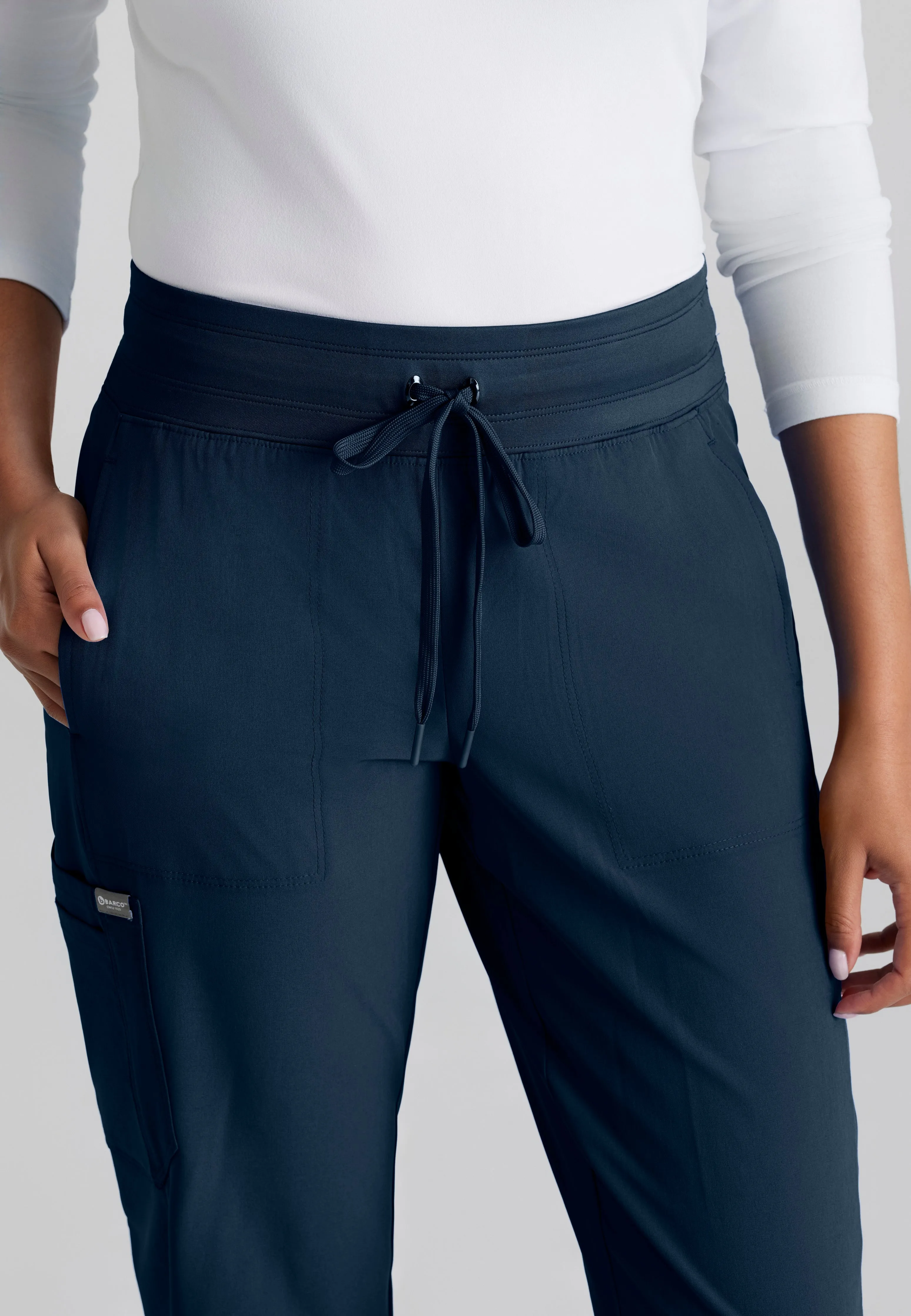 Lyric 6-Pocket Knit Waistband and Cuff Jogger Scrub Pant