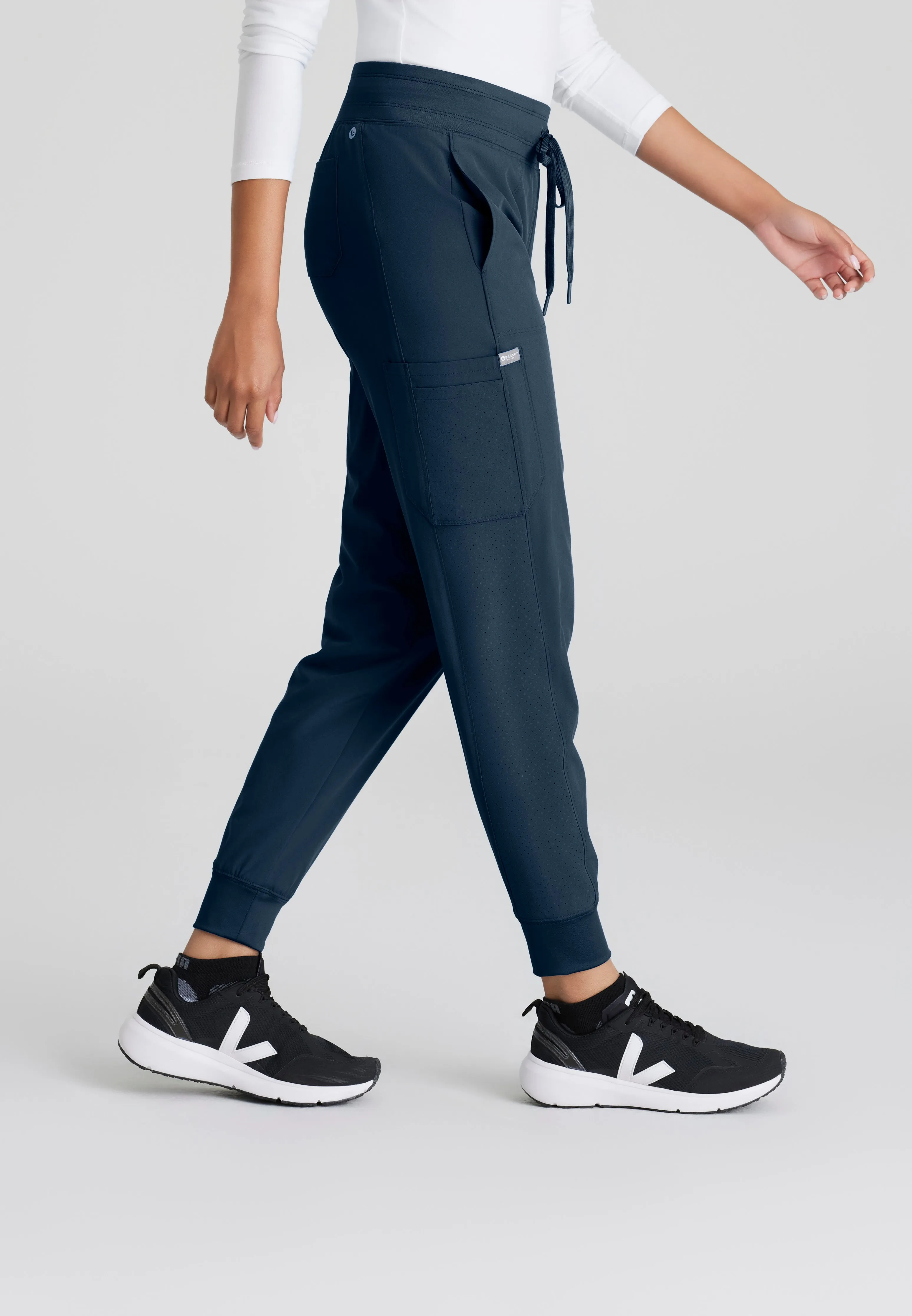 Lyric 6-Pocket Knit Waistband and Cuff Jogger Scrub Pant