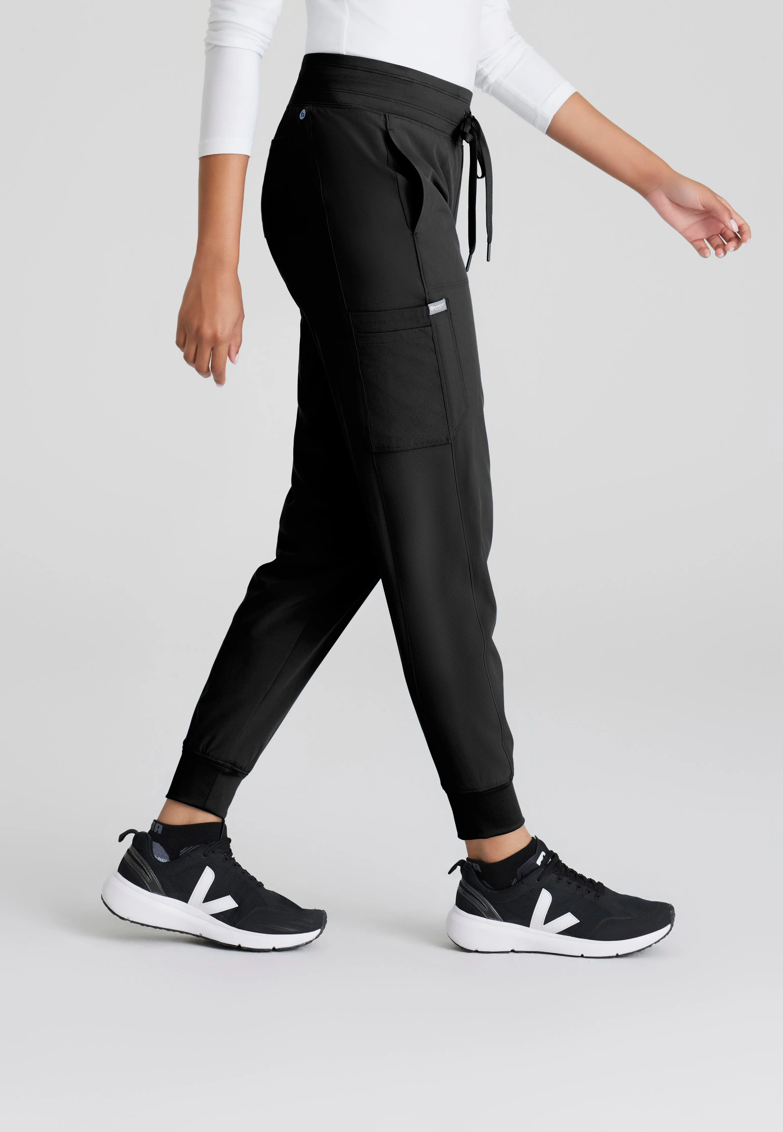 Lyric 6-Pocket Knit Waistband and Cuff Jogger Scrub Pant