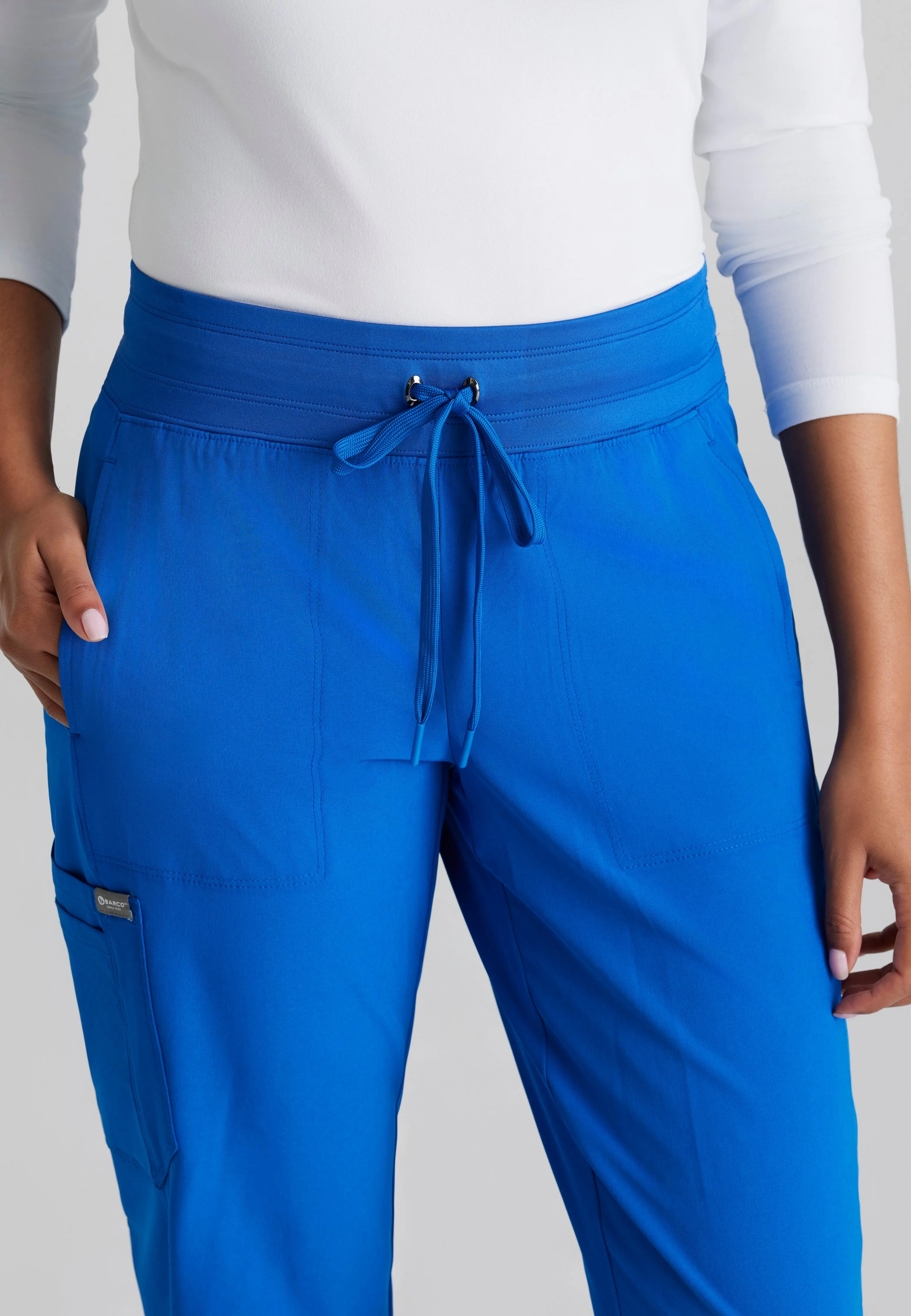 Lyric 6-Pocket Knit Waistband and Cuff Jogger Scrub Pant