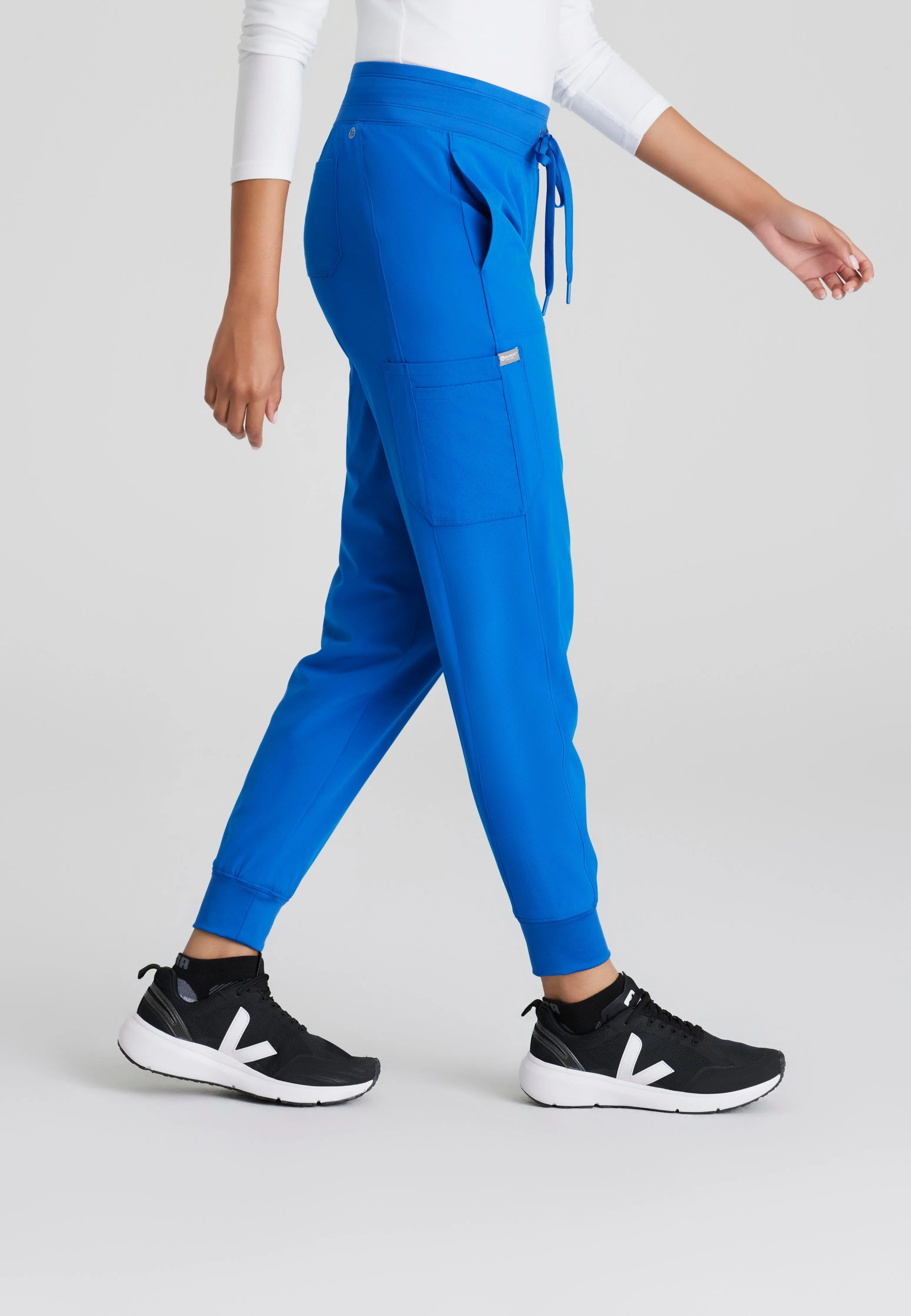 Lyric 6-Pocket Knit Waistband and Cuff Jogger Scrub Pant