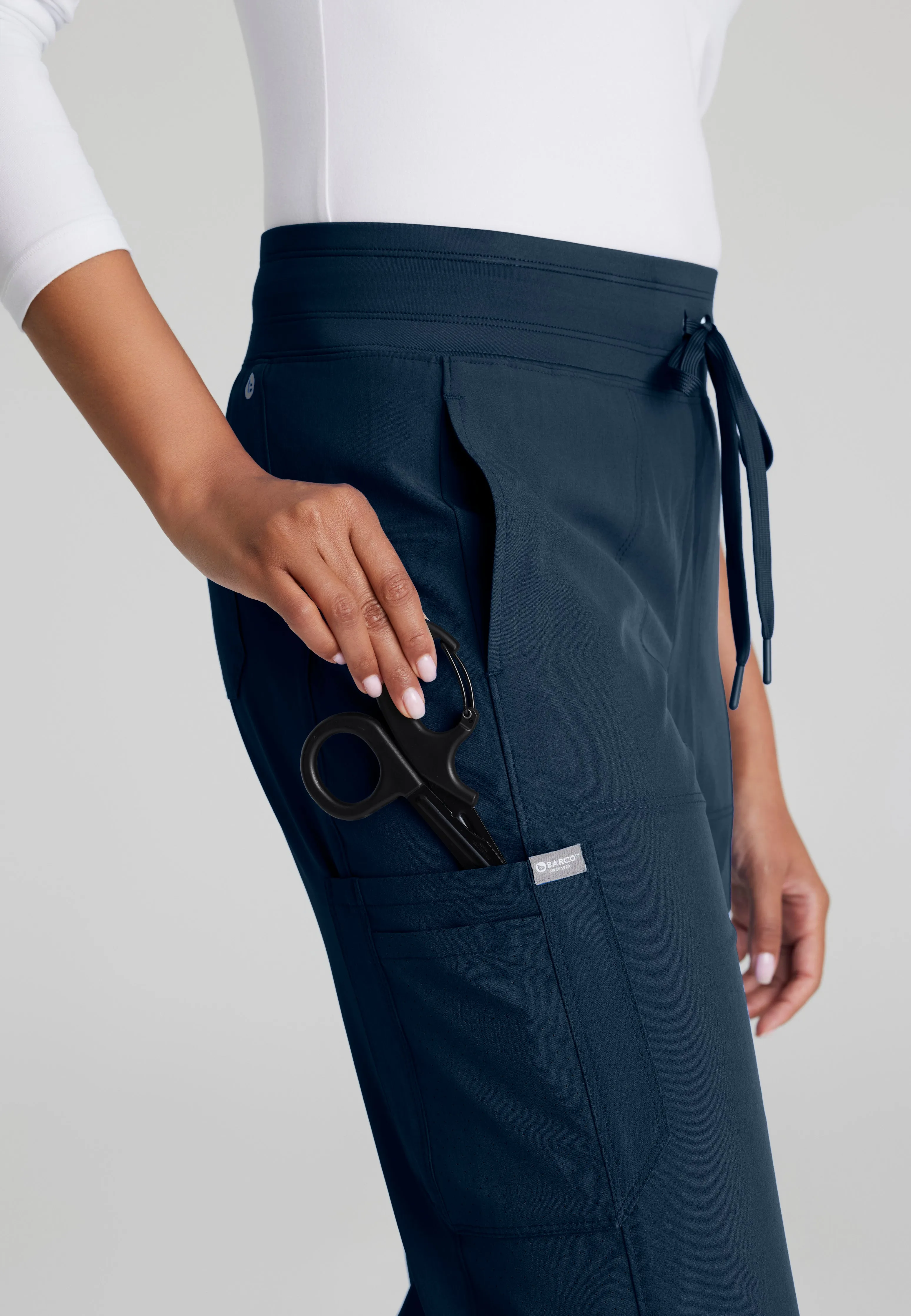 Lyric 6-Pocket Knit Waistband and Cuff Jogger Scrub Pant