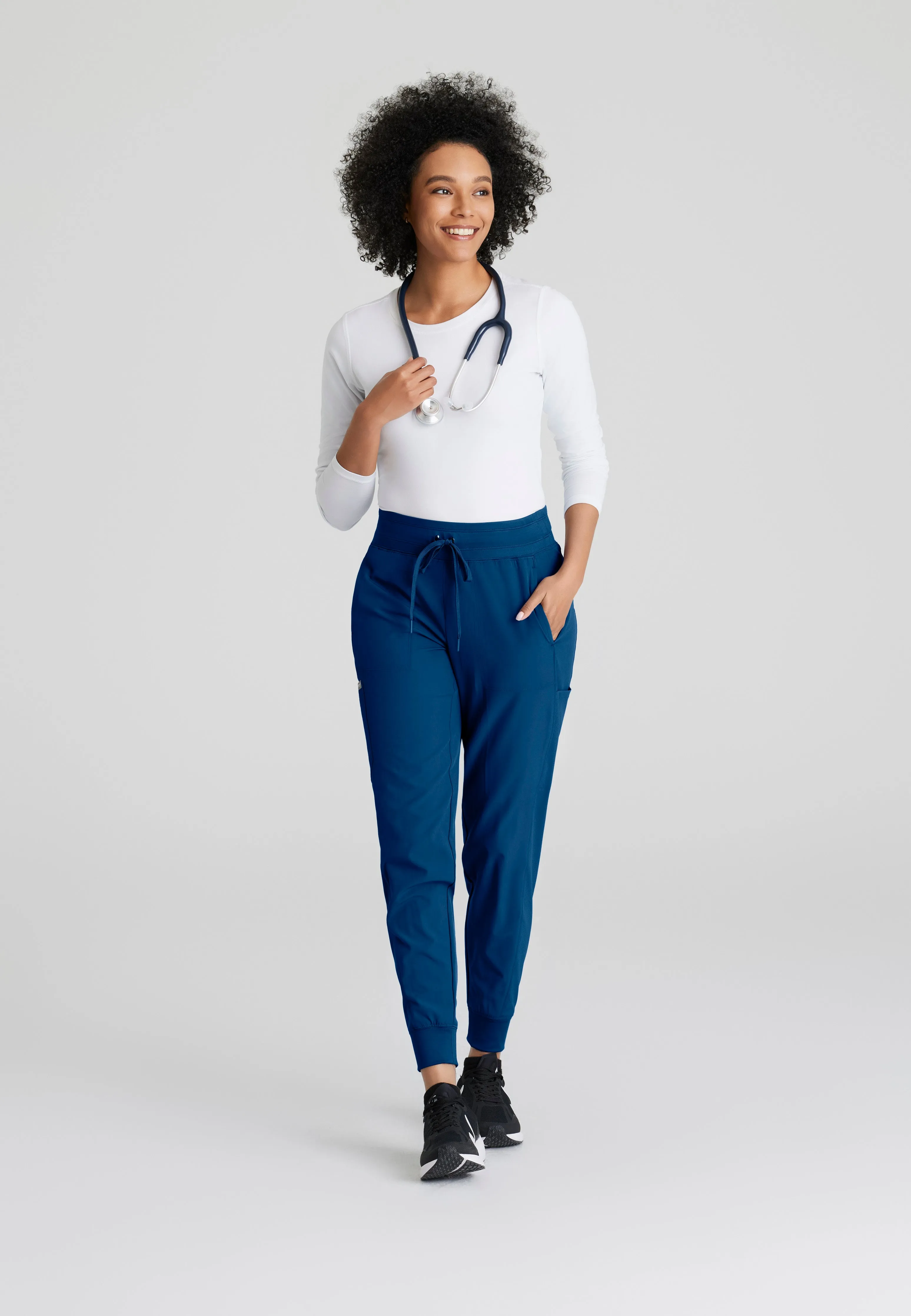 Lyric 6-Pocket Knit Waistband and Cuff Jogger Scrub Pant