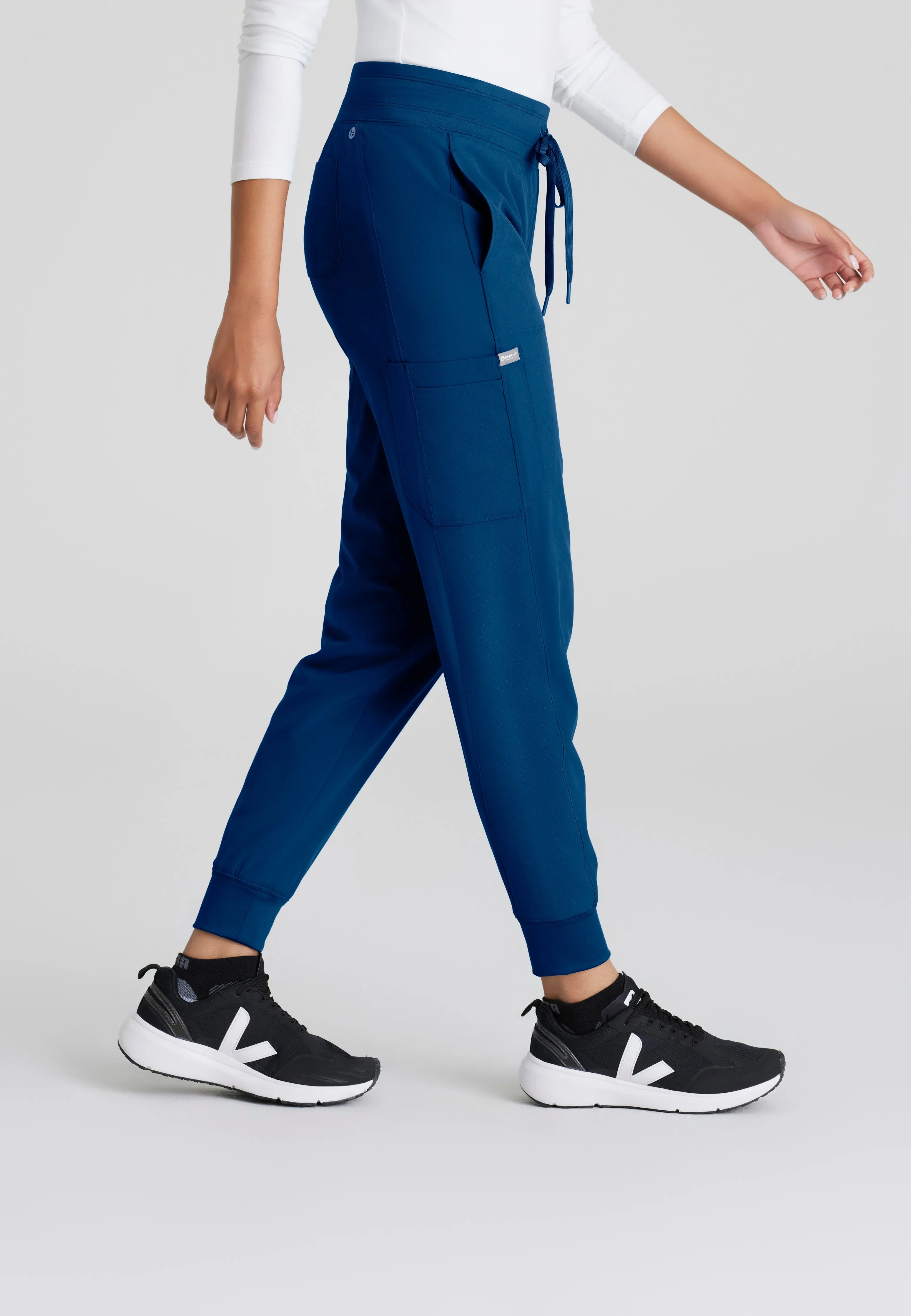 Lyric 6-Pocket Knit Waistband and Cuff Jogger Scrub Pant
