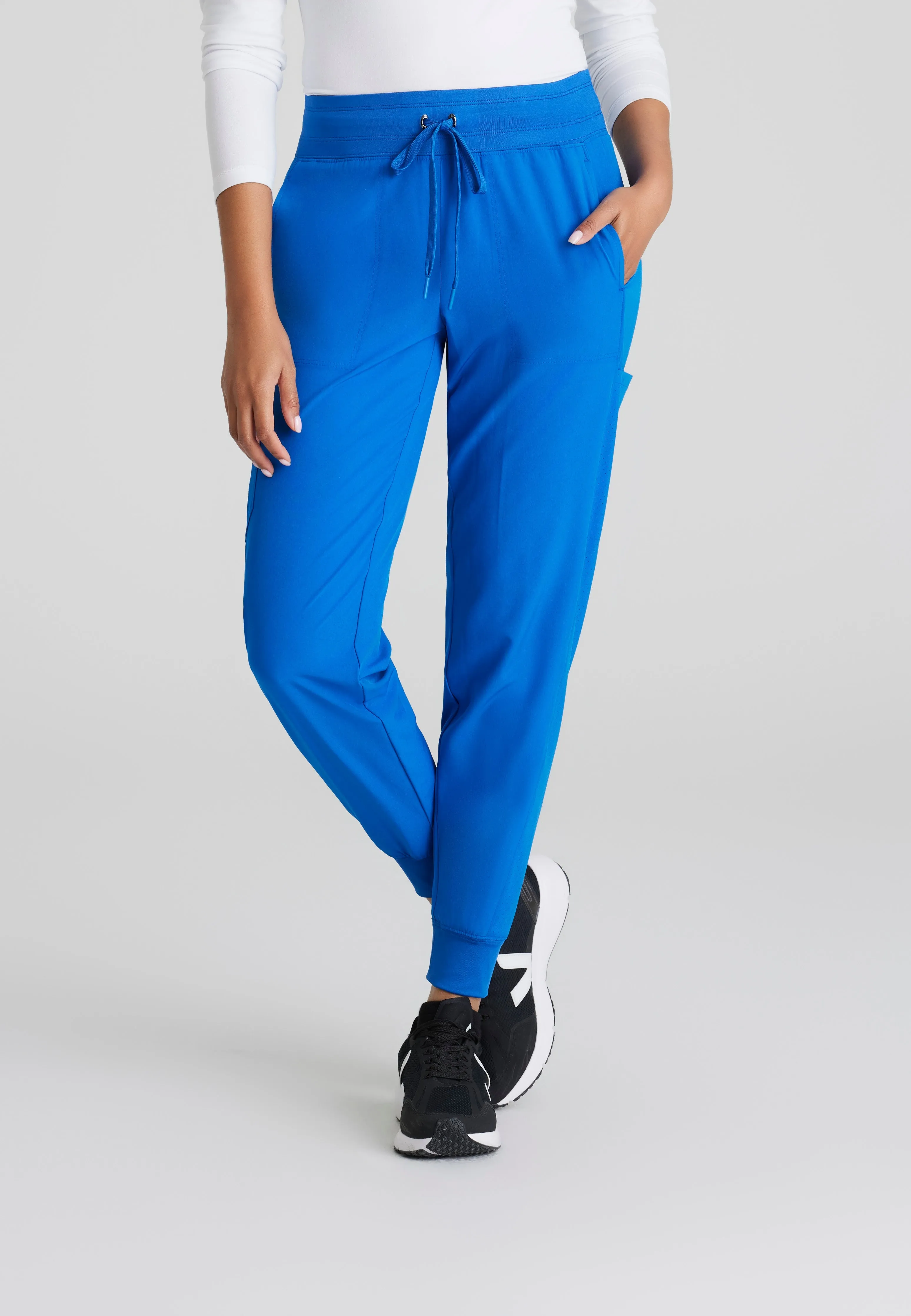 Lyric 6-Pocket Knit Waistband and Cuff Jogger Scrub Pant