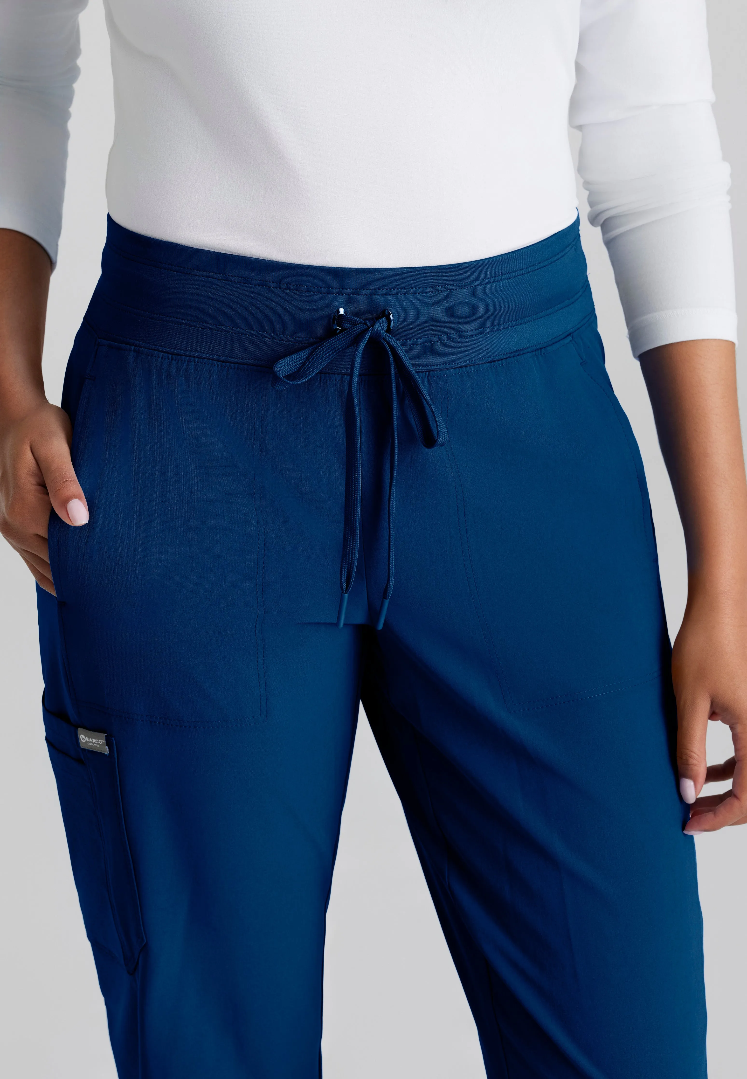 Lyric 6-Pocket Knit Waistband and Cuff Jogger Scrub Pant