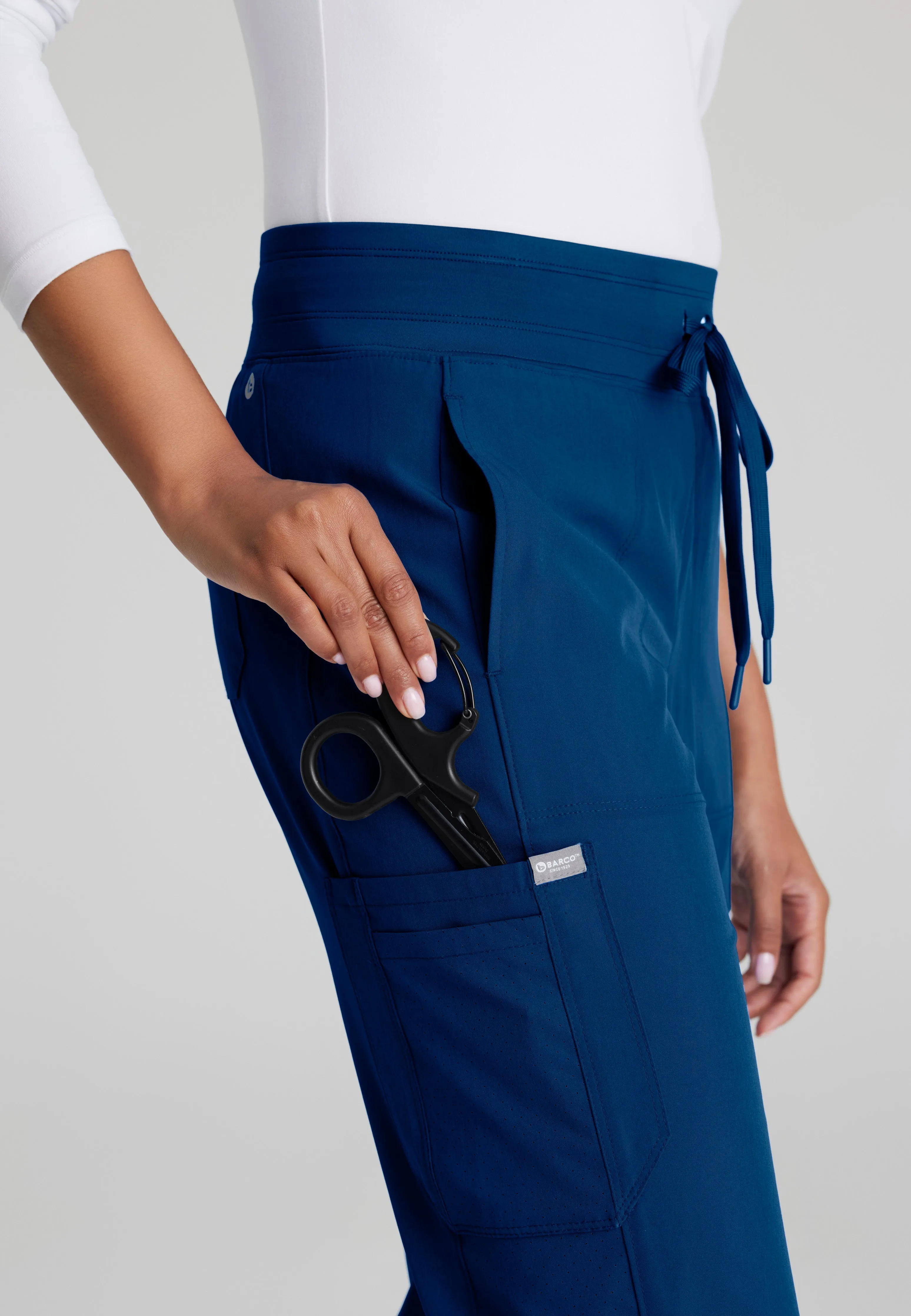 Lyric 6-Pocket Knit Waistband and Cuff Jogger Scrub Pant