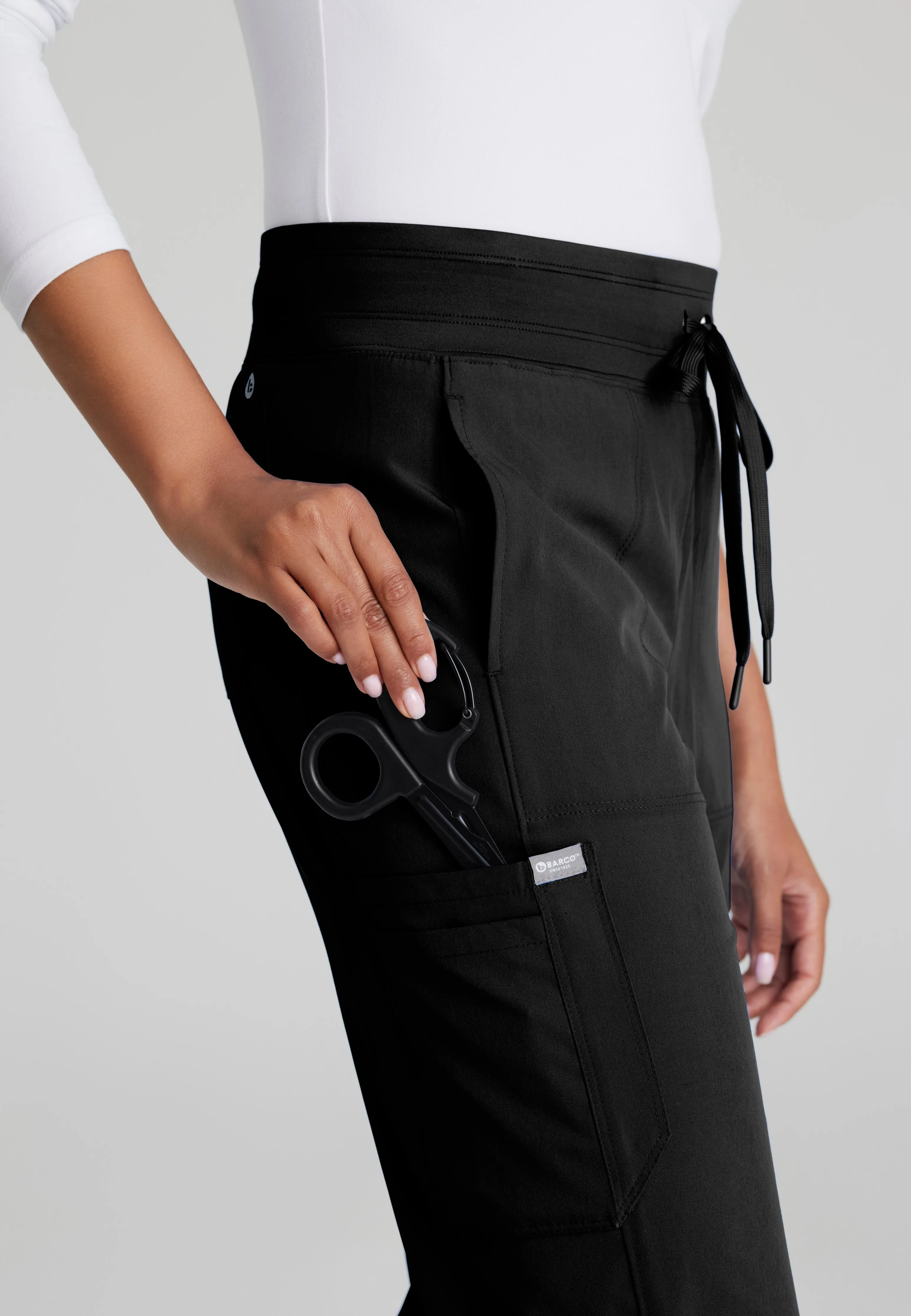 Lyric 6-Pocket Knit Waistband and Cuff Jogger Scrub Pant