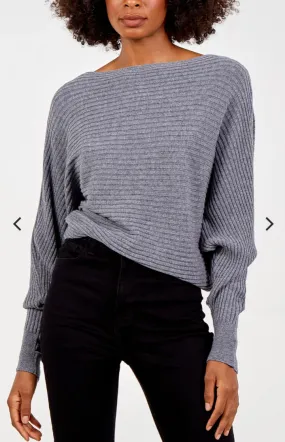 Ribbed Batwing Jumper