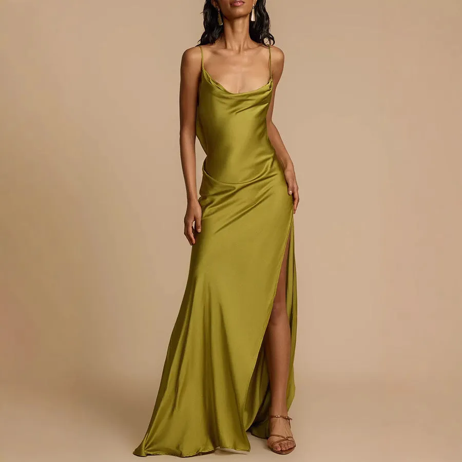 Sleeveless Split Dress Loose