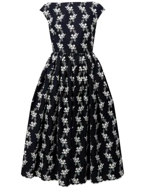 Sleeveless Volume Hem Midi Dress