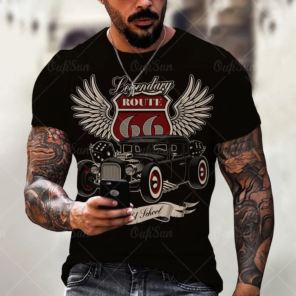 Summer hot sale Men_s T Shirts Oversized Loose Street wear Men Women  Clothes Vinta  Tees Tops