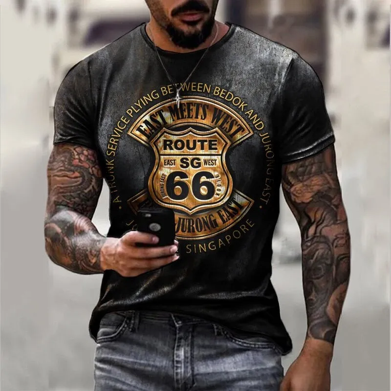 Summer hot sale Men_s T Shirts Oversized Loose Street wear Men Women  Clothes Vinta  Tees Tops