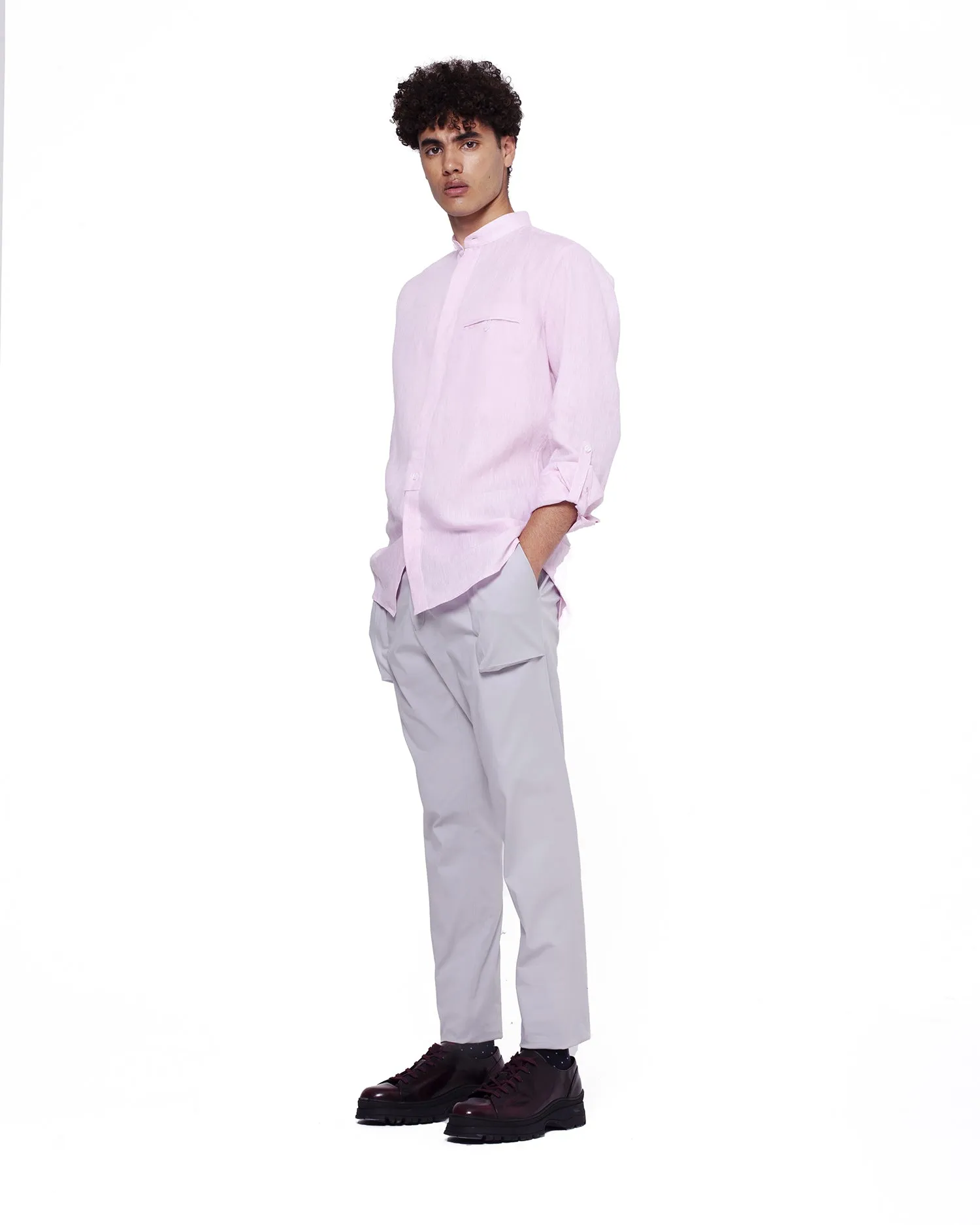Twill Trousers with 3D Pockets - Grey