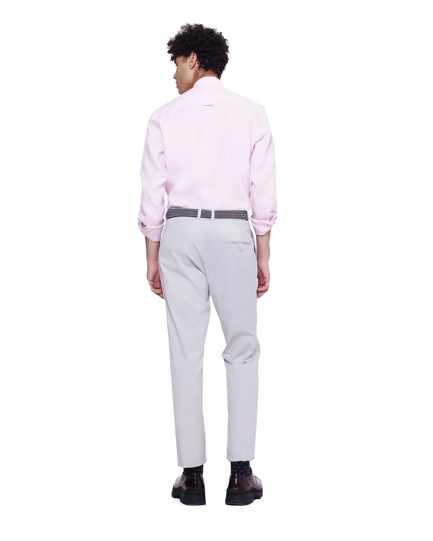 Twill Trousers with 3D Pockets - Grey