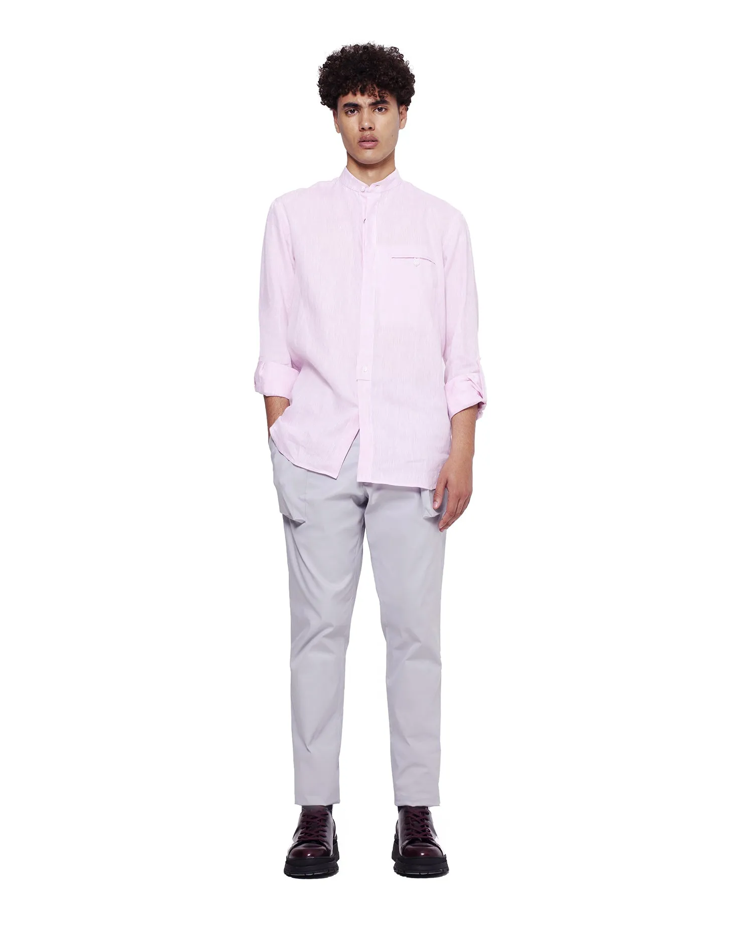 Twill Trousers with 3D Pockets - Grey
