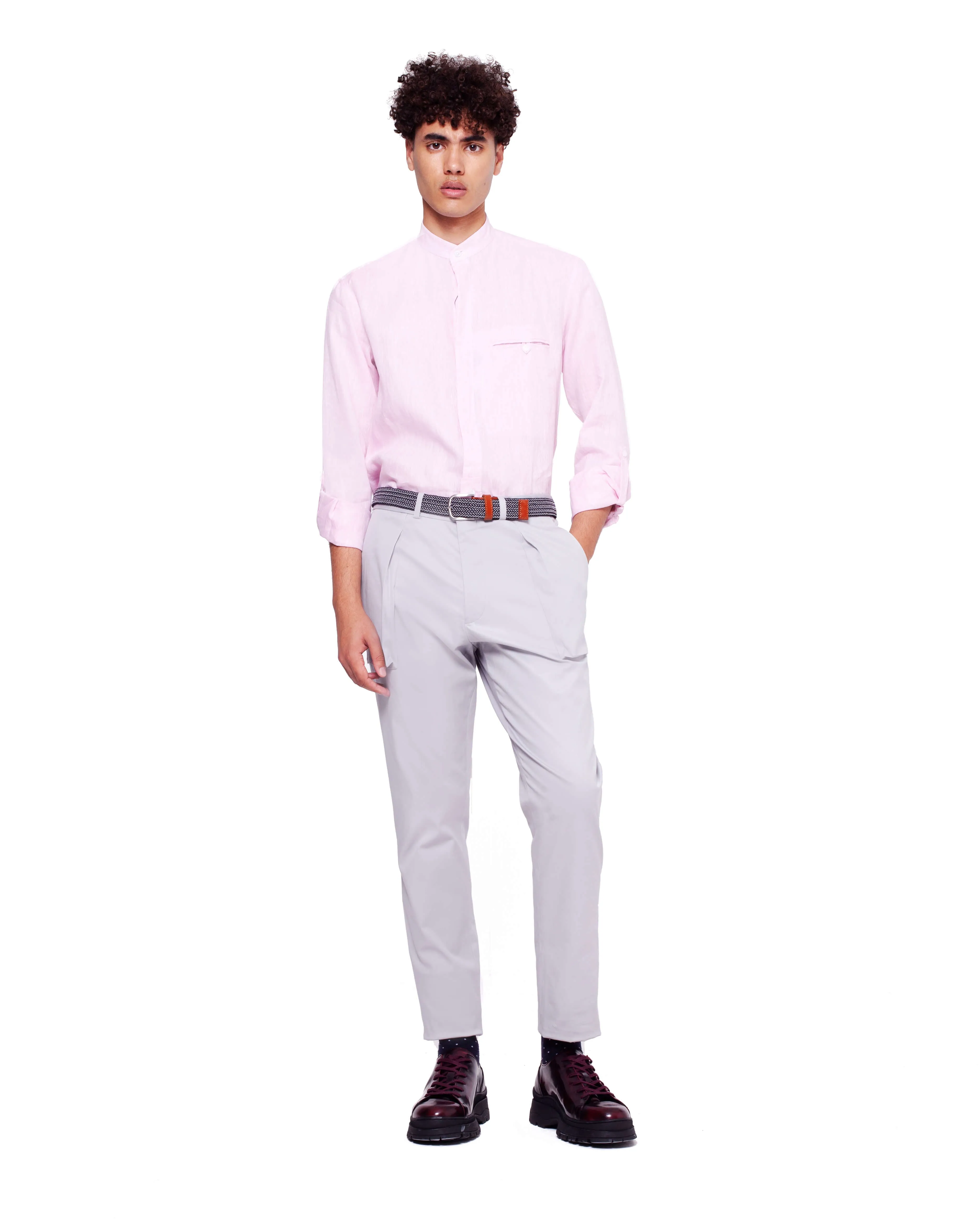 Twill Trousers with 3D Pockets - Grey