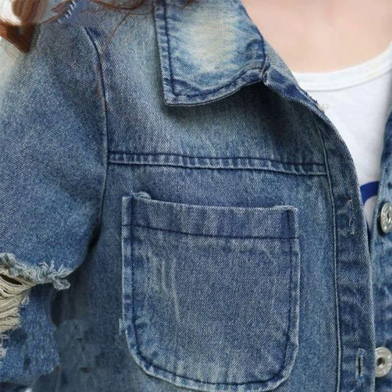 Women's Casual Long Denim Jacket | Plus Size