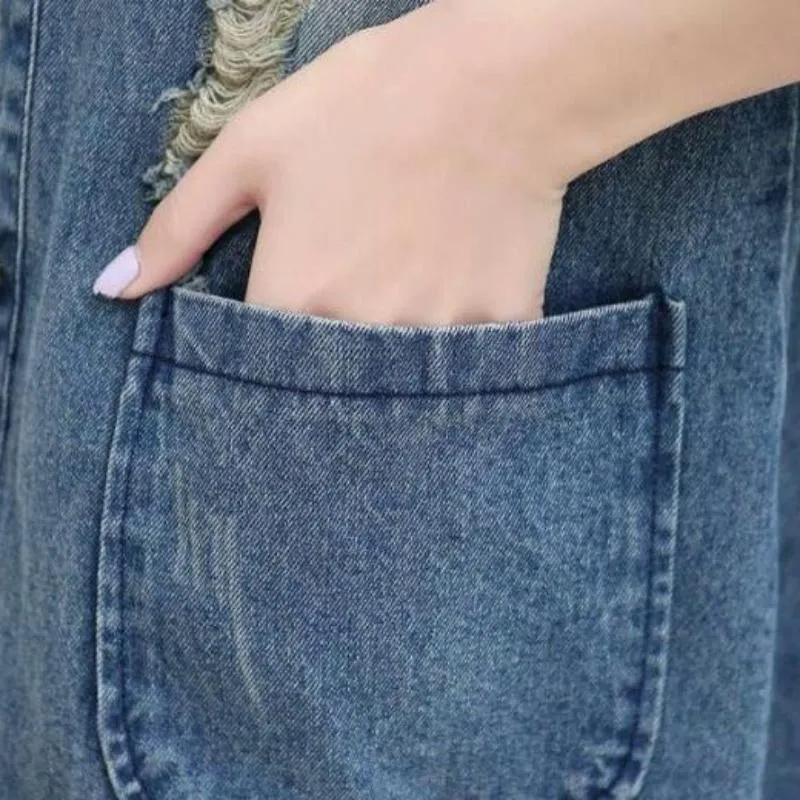 Women's Casual Long Denim Jacket | Plus Size