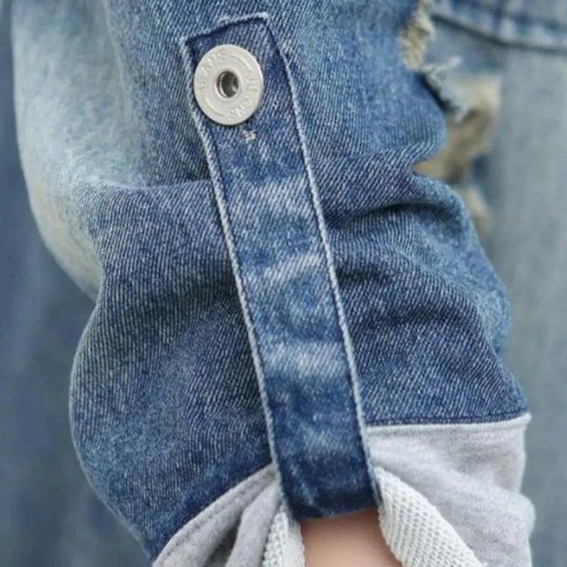 Women's Casual Long Denim Jacket | Plus Size