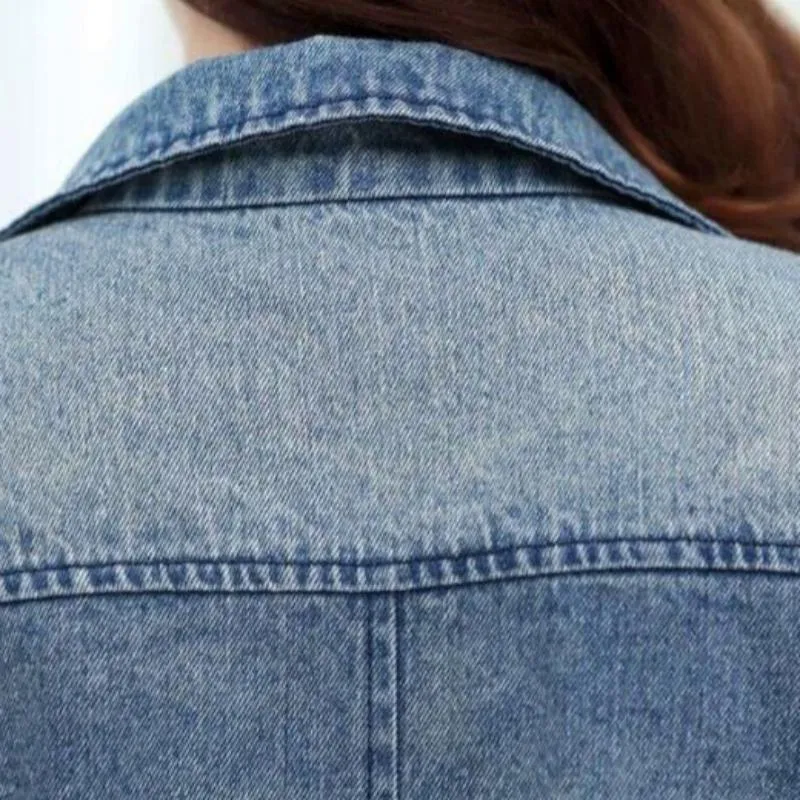 Women's Casual Long Denim Jacket | Plus Size